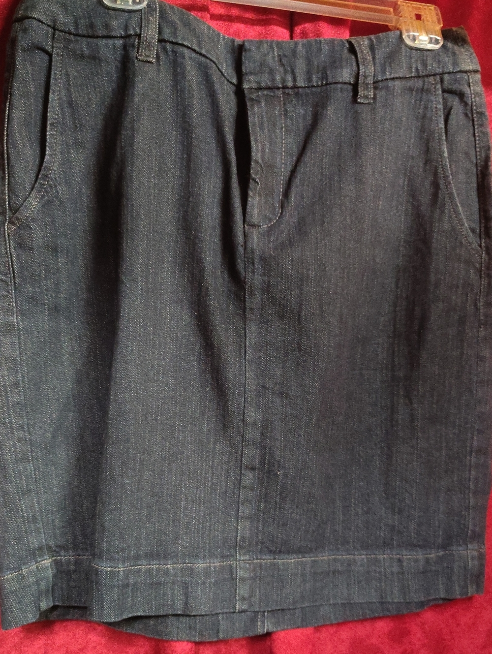 Eddie Bauer Dark Denim Mini Skirt